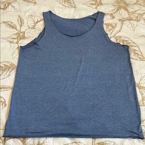 Jed North Men's Vital Raw Hem Muscle Tank Top Heather Blue Large